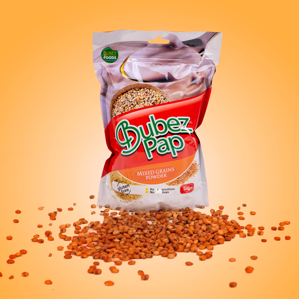 Bubez Pap Mixed Grains Powder poured out
